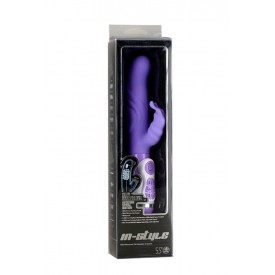 Фиолетовый вибратор с клиторальной стимуляцией INSTYLE DUO VIBRATOR 5.5INCH - 14 см.